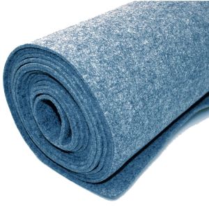 Vilt bekleed tapijt - Blauw - 200 x 1000 cm
